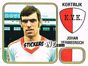 Sticker Johan Vermeersch - Football Belgium 1980-1981 - Panini