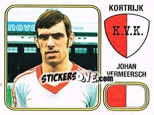 Sticker Johan Vermeersch - Football Belgium 1980-1981 n. 179 - Panini