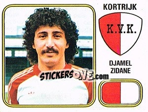 Sticker Djamel Zidane - Football Belgium 1980-1981 n. 180 - Panini