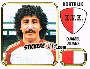 Sticker Djamel Zidane - Football Belgium 1980-1981 - Panini