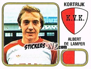 Sticker Albert de Lamper - Football Belgium 1980-1981 - Panini