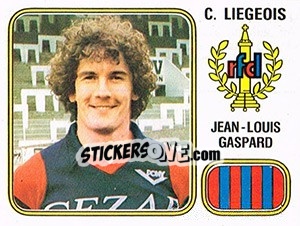 Cromo Jean-Louis Gaspard - Football Belgium 1980-1981 - Panini