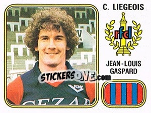 Cromo Jean-Louis Gaspard - Football Belgium 1980-1981 n. 188 - Panini