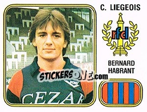 Cromo Bernard Habrant - Football Belgium 1980-1981 - Panini