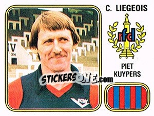 Sticker Piet Kuypers - Football Belgium 1980-1981 - Panini