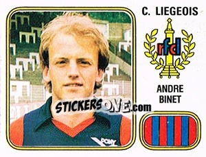 Sticker Andre Binet - Football Belgium 1980-1981 - Panini