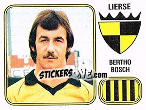 Sticker Bertho Bosch - Football Belgium 1980-1981 - Panini