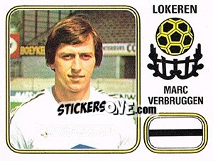 Sticker Marc Verbruggen - Football Belgium 1980-1981 - Panini