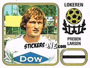 Sticker Preben Larssen - Football Belgium 1980-1981 n. 235 - Panini