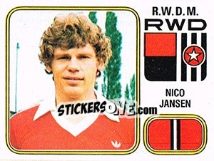 Sticker Nico Jansen - Football Belgium 1980-1981 - Panini