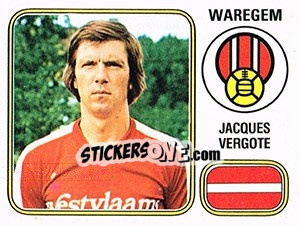 Cromo Jacques Vergote - Football Belgium 1980-1981 - Panini