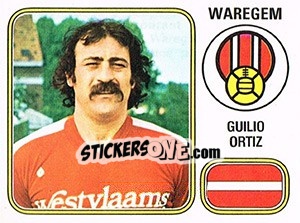 Sticker Guilio Ortiz - Football Belgium 1980-1981 - Panini