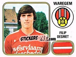 Sticker Filip Desmet - Football Belgium 1980-1981 n. 289 - Panini