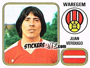 Sticker Juan Verdugo - Football Belgium 1980-1981 - Panini