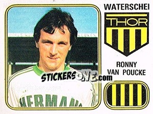Sticker Ronny van Poucke - Football Belgium 1980-1981 - Panini