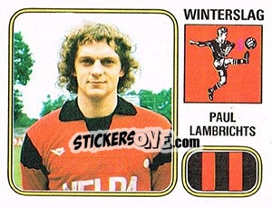 Sticker Paul Lambrichts - Football Belgium 1980-1981 n. 316 - Panini