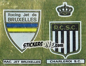 Cromo Badge Racing Jet Bruxelles / Badge Charleroi S.C. - Football Belgium 1980-1981 - Panini