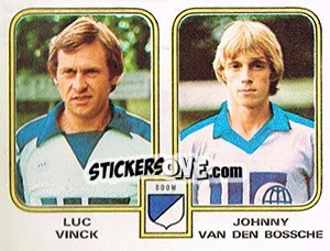 Sticker Luc Vinck / Johnny van den Bossche - Football Belgium 1980-1981 - Panini