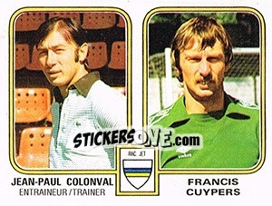 Cromo Jean-Paul Colonval / Francis Cuypers - Football Belgium 1980-1981 - Panini