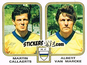 Sticker Martin Callaerts / Albert van Marcke - Football Belgium 1980-1981 n. 364 - Panini