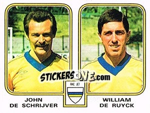 Cromo John de Schrijver / Williem de Ruyck - Football Belgium 1980-1981 - Panini