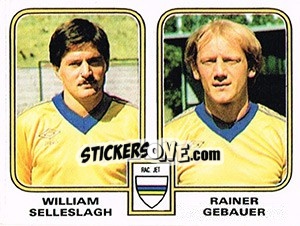 Sticker William Selleslagh / Rainer Gebauer - Football Belgium 1980-1981 - Panini