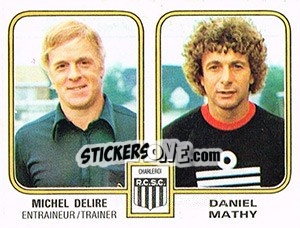 Sticker Michel Delire / Daniel Mathy - Football Belgium 1980-1981 - Panini