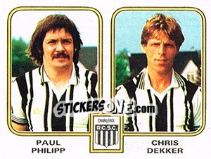 Sticker Paul Philipp / Chris Dekker - Football Belgium 1980-1981 n. 370 - Panini
