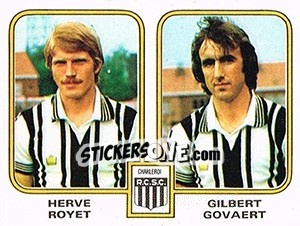 Sticker Herve Royet / Gilbert Govaert - Football Belgium 1980-1981 - Panini