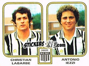 Sticker Christian Labarbe / Antonio Iezzi - Football Belgium 1980-1981 n. 372 - Panini