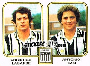 Sticker Christian Labarbe / Antonio Iezzi - Football Belgium 1980-1981 - Panini