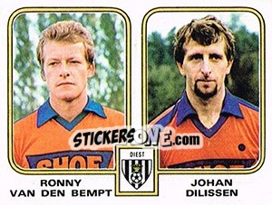 Figurina Ronny van den Bempt / Johan Dilissen - Football Belgium 1980-1981 n. 377 - Panini