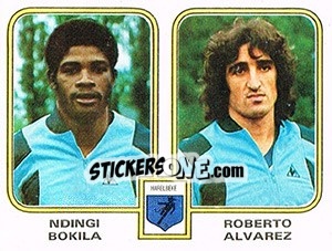 Figurina Ndingi Bokila / Roberto Alvarez-Roberto - Football Belgium 1980-1981 n. 386 - Panini