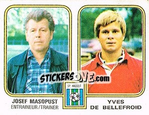Sticker Josef Masopust / Yves de Bellefroid - Football Belgium 1980-1981 n. 387 - Panini