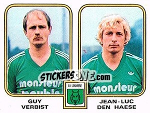 Cromo Guy Verbist / Jean-Luc den haese - Football Belgium 1980-1981 n. 395 - Panini