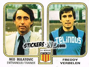 Sticker Nedelec Bulatovic / Freddy Verbelen - Football Belgium 1980-1981 - Panini