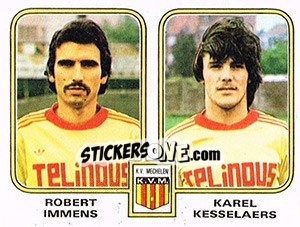 Sticker Robert Immens / Karel Kesselaers - Football Belgium 1980-1981 n. 400 - Panini