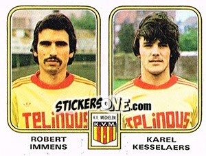 Sticker Robert Immens / Karel Kesselaers - Football Belgium 1980-1981 - Panini