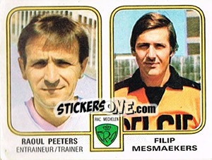 Sticker Raoul Peeters / Filip Mesmaekers - Football Belgium 1980-1981 n. 405 - Panini