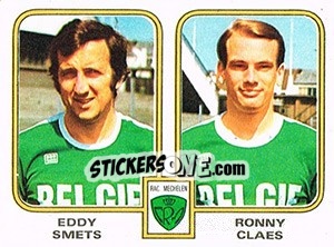 Cromo Eddy Smets / Ronny Cales - Football Belgium 1980-1981 - Panini
