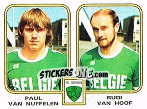 Cromo Paul van Nuffelen / Rudi van Hoof - Football Belgium 1980-1981 - Panini