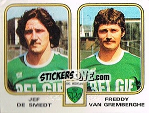 Sticker Jef de Smedt / Freddy van Gremberghe - Football Belgium 1980-1981 n. 408 - Panini