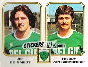 Sticker Jef de Smedt / Freddy van Gremberghe - Football Belgium 1980-1981 - Panini