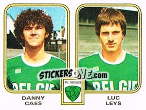 Sticker Danny Caes / Luc Leys - Football Belgium 1980-1981 n. 409 - Panini
