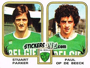 Sticker Stuart Parker / Paul op de Beeck - Football Belgium 1980-1981 - Panini