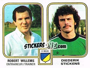 Sticker Robert Willems / Diederik Stickens - Football Belgium 1980-1981 n. 411 - Panini