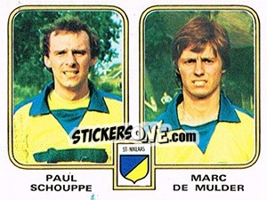 Sticker Paul Schouppe / Marc de Mulder - Football Belgium 1980-1981 - Panini