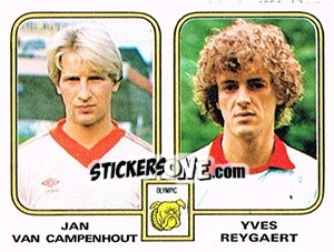 Figurina Jan van Campenhout / Yves Reygaert - Football Belgium 1980-1981 n. 418 - Panini