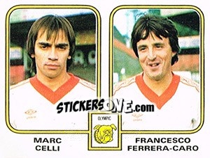 Sticker Marc Celli / Francesco Ferrera-Caro - Football Belgium 1980-1981 - Panini