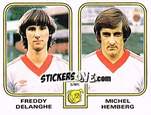 Sticker Freddy Delanghe / Michel Hemberg - Football Belgium 1980-1981 n. 421 - Panini